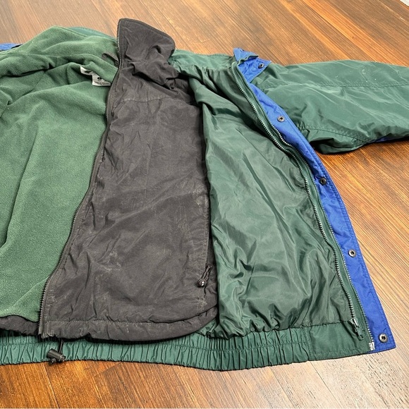 Vintage Columbia Powder Keg Ski Jacket Blue Green Mens Large w/ Coat Insert Warm - Picture 3 of 16